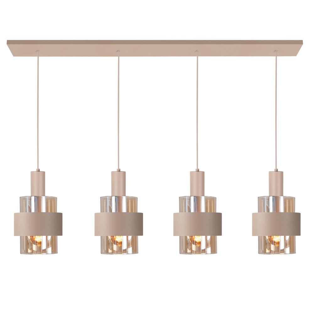 Highlight 4-lichts hanglamp Marrone zand bruin - H5683.03