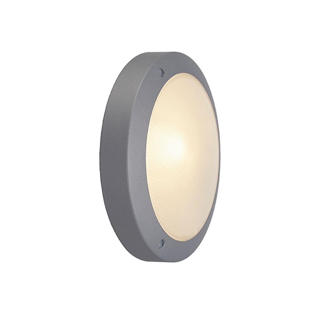 SLV Ronde buitenlampBulan 27cm zilvergrijs - 229072