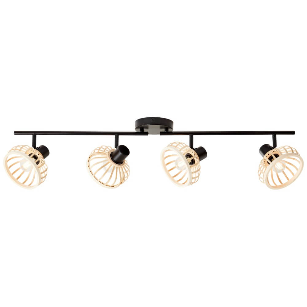 Brilliant Houten plafondlamp Norah 4-lichts - 99740/76