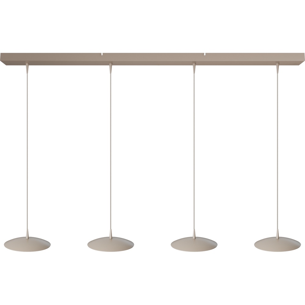 Masterlight 4-lichts hanglamp Scala 130cm beige terra Ø 20cm - 2191-36-36-130-4-20