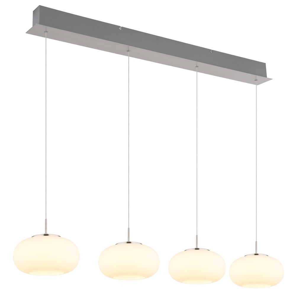 Globo Design hanglamp Quintara 4-lichts nikkel - 15744-4HN