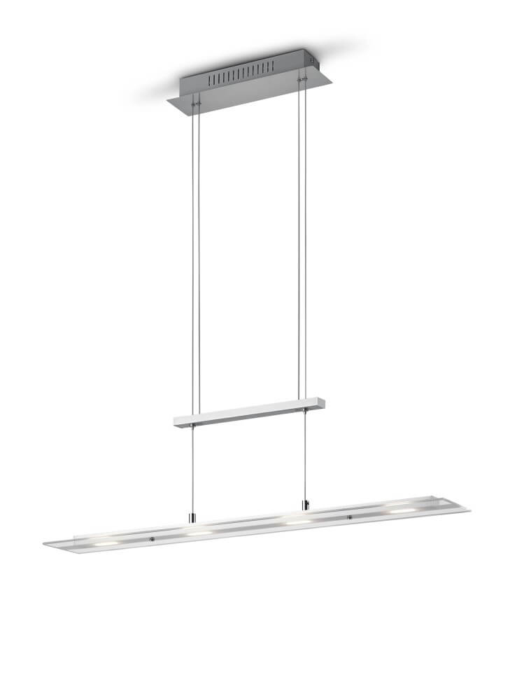 Trio Glazen hanglamp Milos nikkel - R32004107
