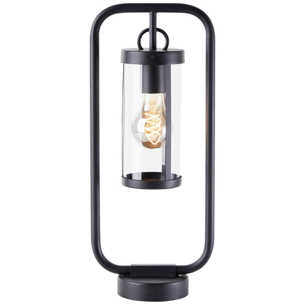Brilliant Zwarte tafellampSidney transparant glas - 44292/06