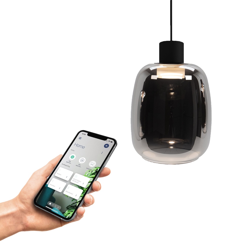 Eglo Led hanglampMolochio-Z smoke glas - Zigbee - 901119