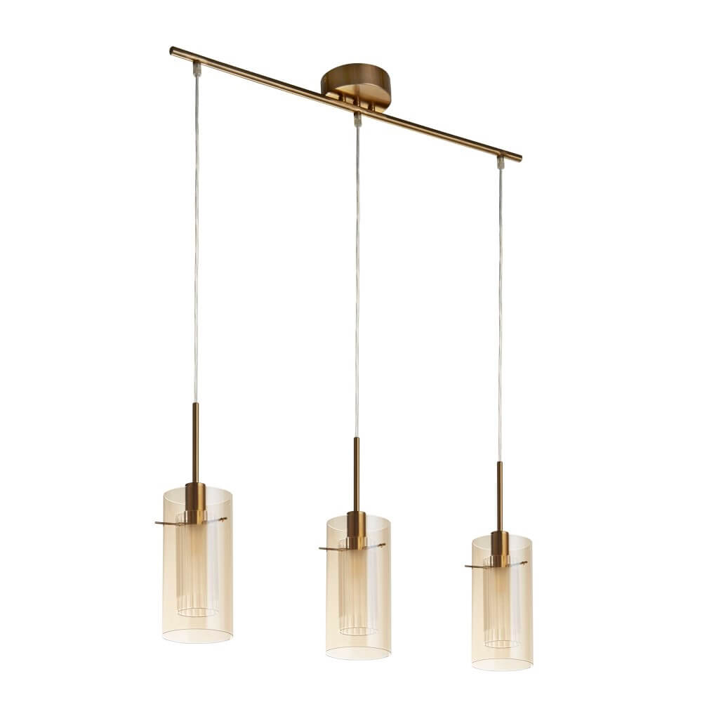 Searchlight 3-lichts hanglampDuo 3 goud - 3303-3CP