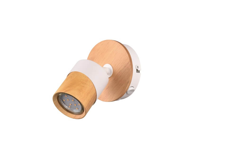 Trio Plafondlamp hout met wit Aruni - 801170131