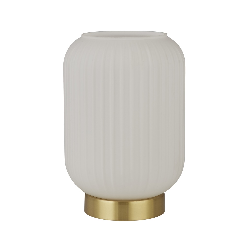 Searchlight Tafellampje Pearl goud met wit glas - EU61972SB