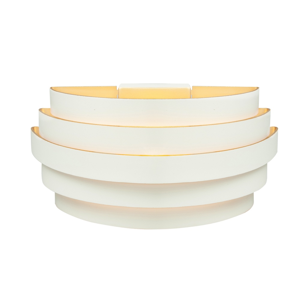 Highlight Design wandlamp Scudo wit met goud 25cm - W3641.00