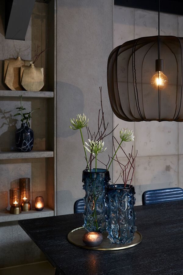 Light & Living Bohemian hanglamp Plumeria zwart Ø 50cm - 2963412