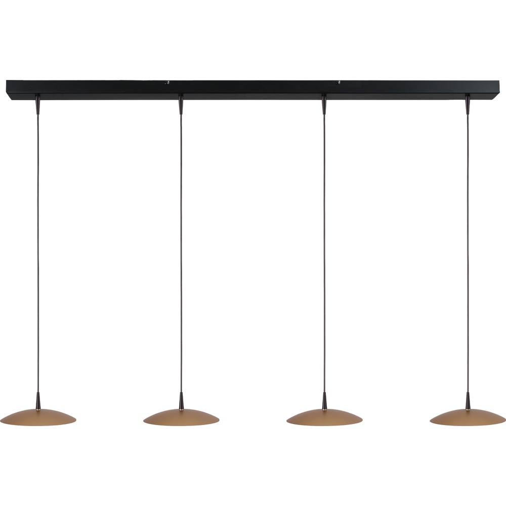 Masterlight 4-lichts hanglamp Scala zwart met goud Ø 20cm - 2191-05-02-130-4-20