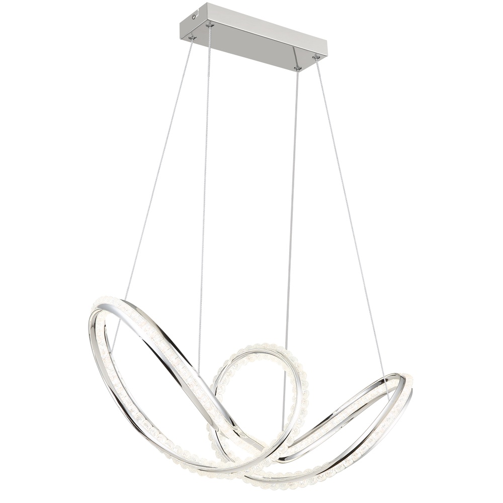 Globo Moderne hanglamp Evangeline chroom - 67440H