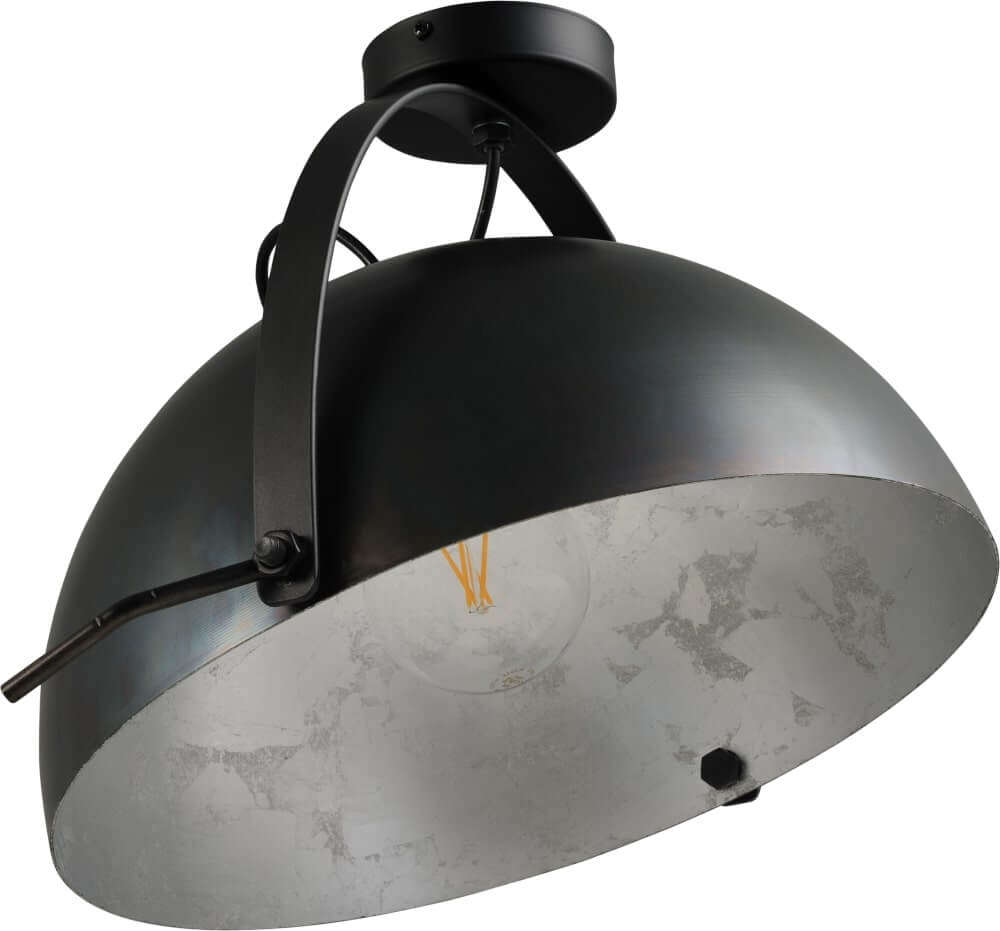 Masterlight Landelijke plafondlamp Larino 40 zwart met zilver - 5198-30-37-B