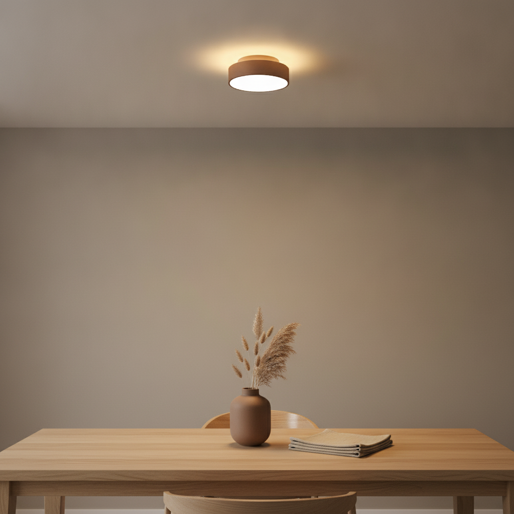 Artdelight Plafondlamp Chicago Ø 15cm brons geborsteld - PL CHICAGO-150 BG