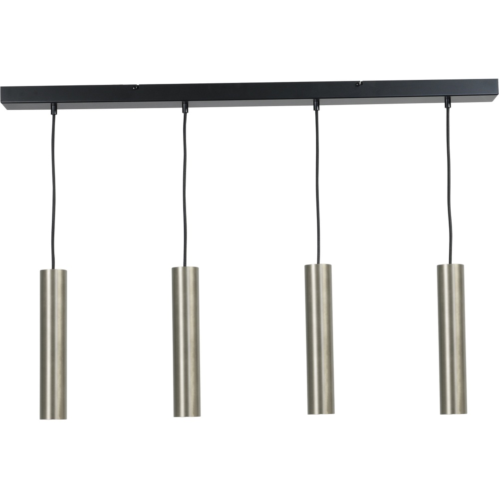 Masterlight Eetkamer hanglamp Run 4 nikkel matte pendels - 2381-05-37-100-4
