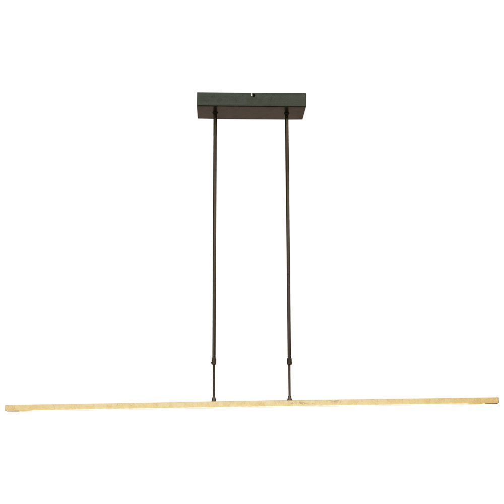 Masterlight Zwarte hanglamp Real 2 130cm met goud - 2776-GL-P-DW