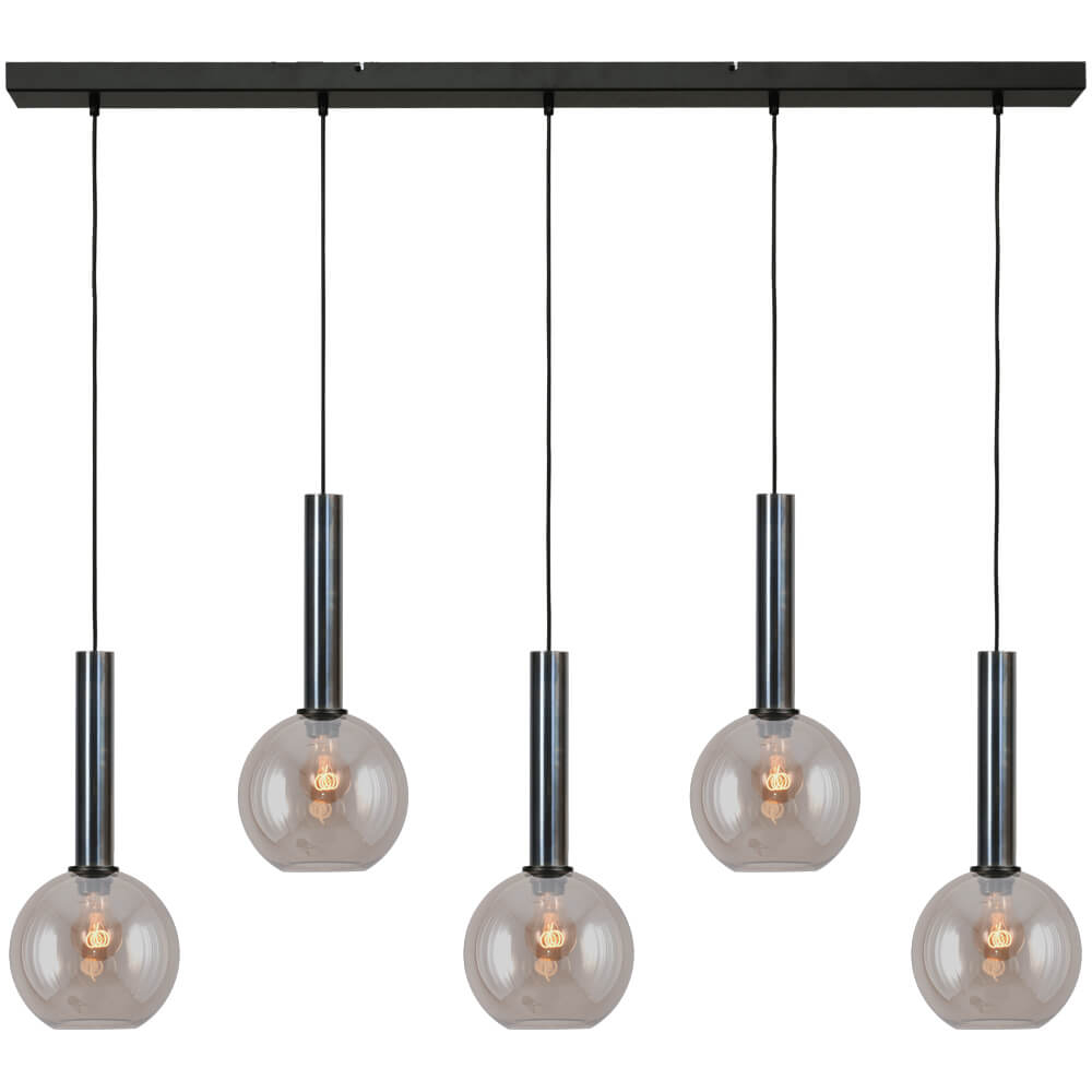 Masterlight Hanglamp Bella 2 Dappled oil met goud glas - 2981-66-130-5-02-20