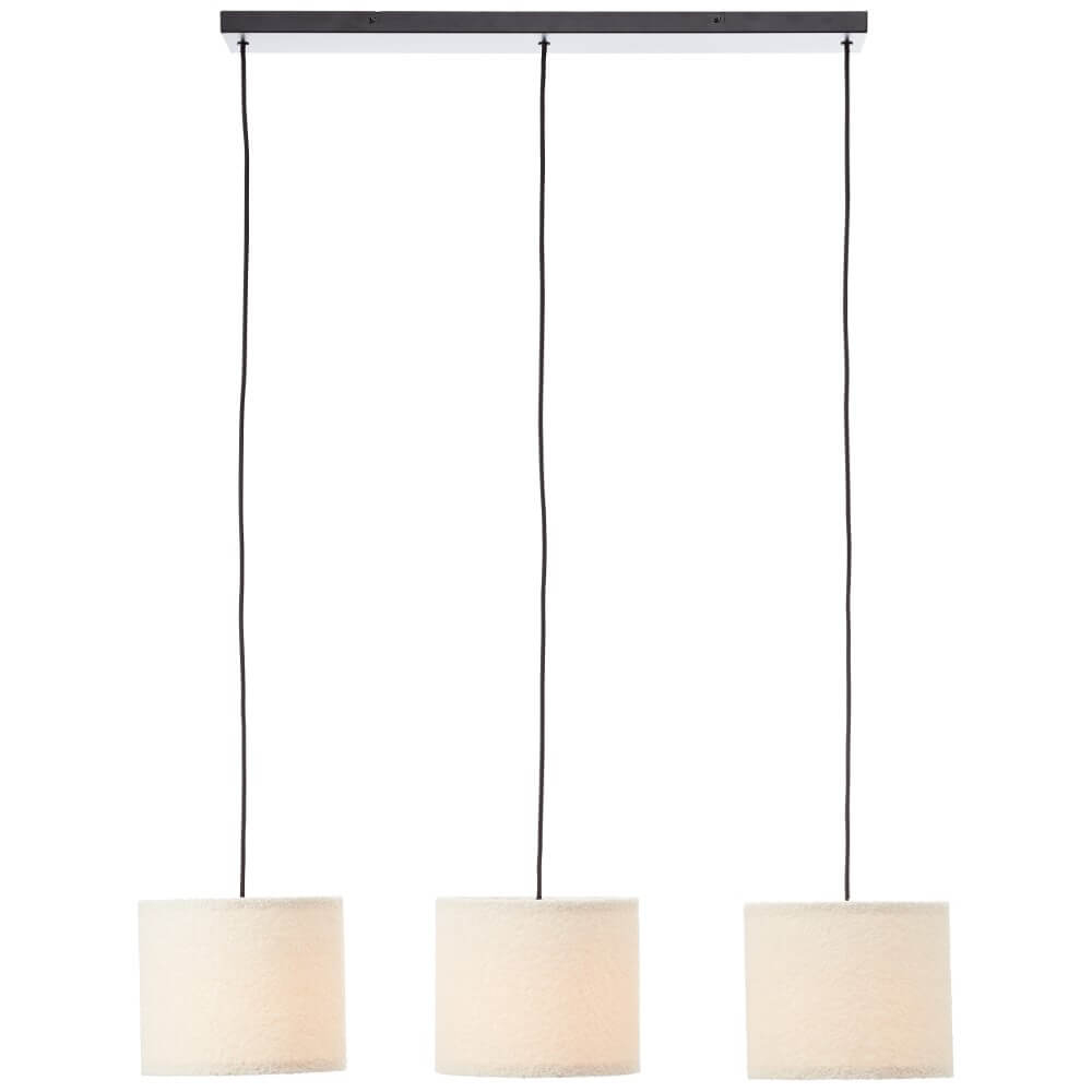Brilliant Creme hanglampTeddy 3-lichts - 60164/09