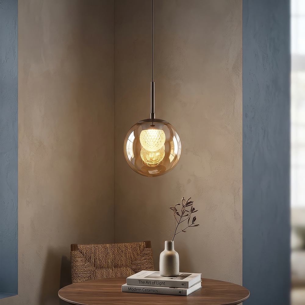 Design hanglamp Solis brons Ø 20cm Searchlight 5,05342E+12