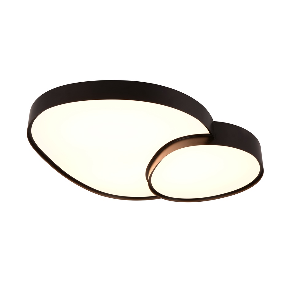 Trio Organische plafonniere Rise 77cm zwart - 647519232