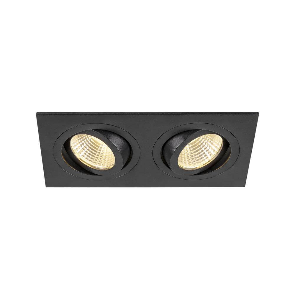 SLV Zwarte inbouwspotNew Tria 155 2x Led 3000K - 1008514