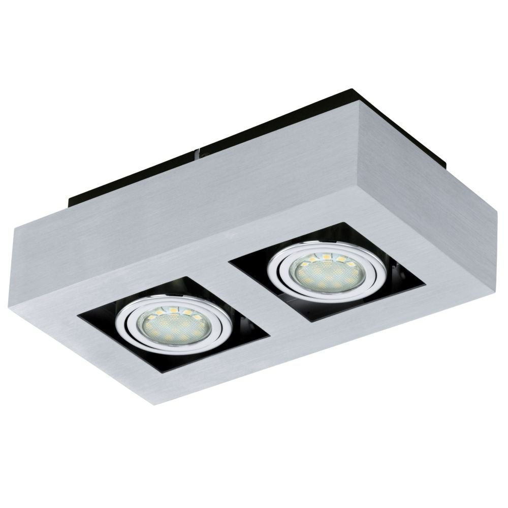 Eglo Led plafondspotLoke 1 2-lichts led metaalgrijs - 91353