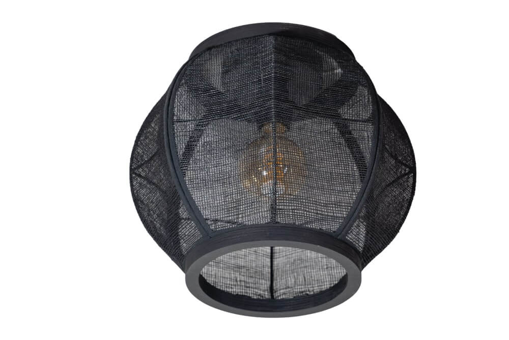 ETH Bohemian plafondlamp Fabric zwart Ø 30cm - 05-PL2140-30