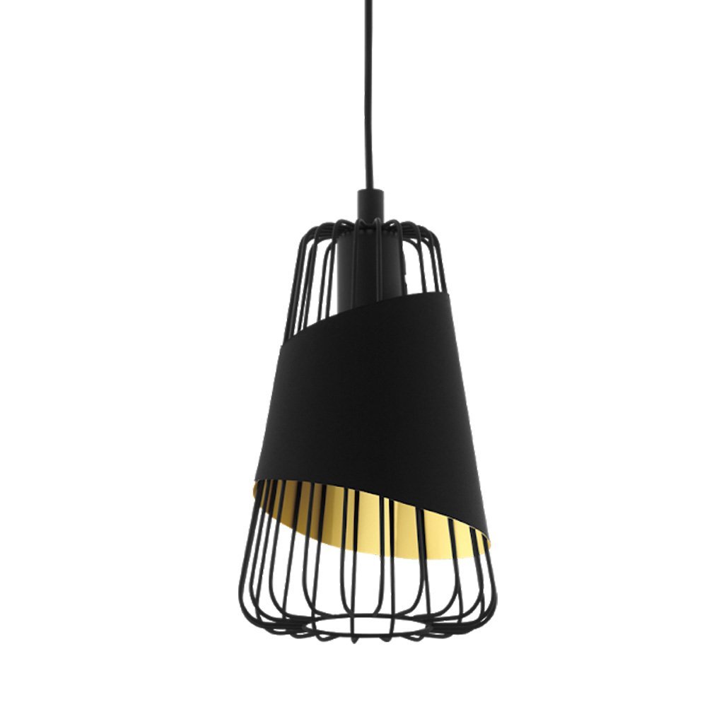 Eglo Design draadhanglamp Austell 16cm zwart met goud - 49447