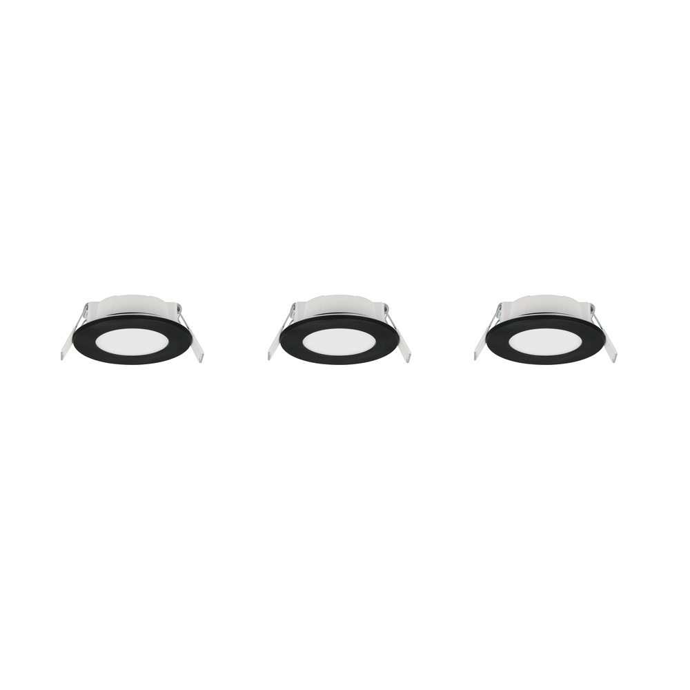 Trio Set van 3 inbouwspotsHimal zwart IP65 - 635110302