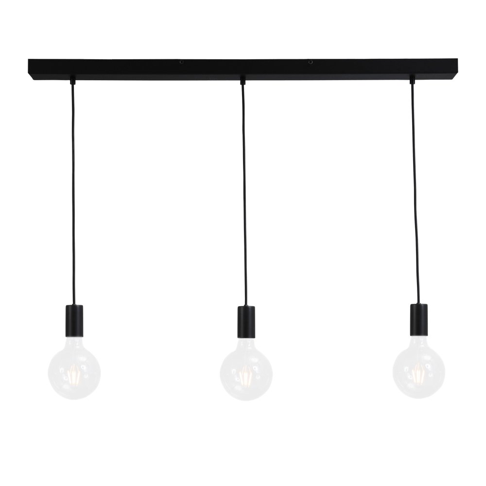 Masterlight Zwarte pendel hanglampConcepto 3-lichts - 2237-05-100-3