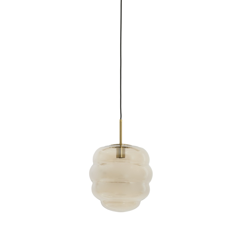 Light & Living Ø 30cm hanglamp Misty met amber glas - 2961283