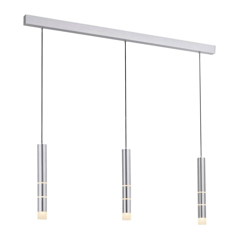 Paul Neuhaus Aluminium hanglampPure Vega 3-lichts - 2213-95