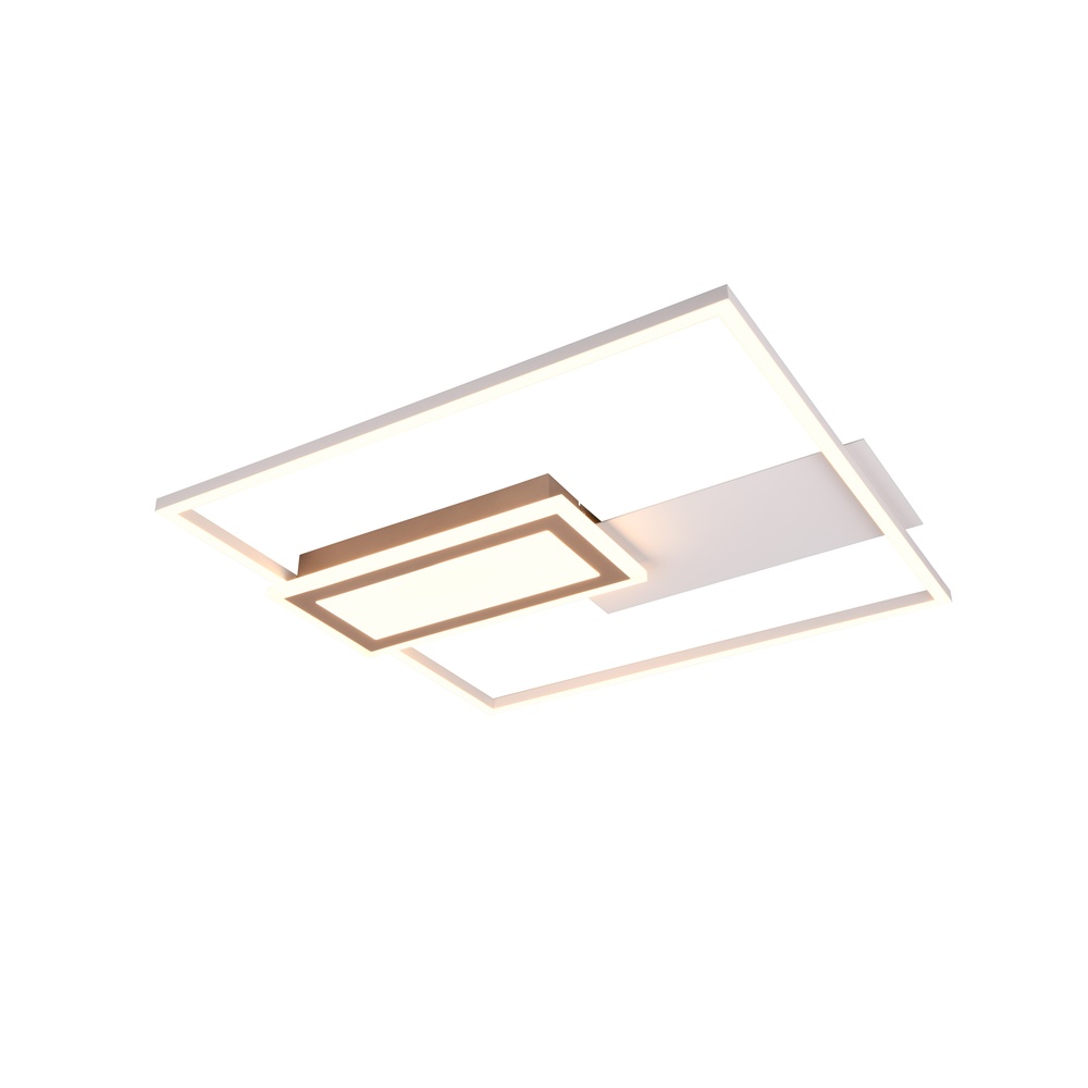 Trio Vierkante plafondlampSpiro grijs 50cm - R67862976