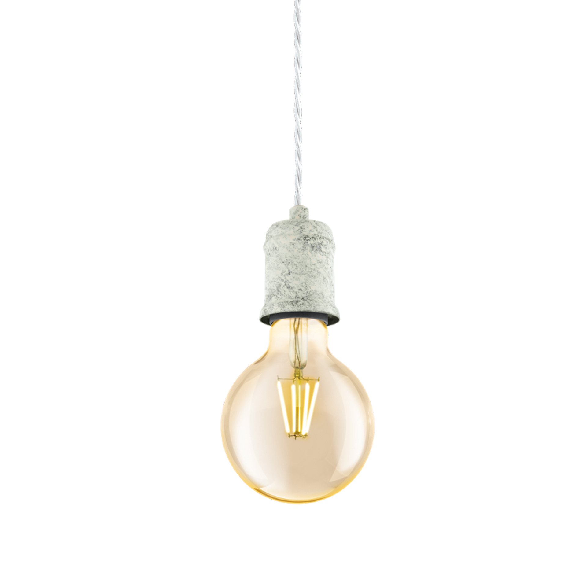 Eglo Landelijke hanglamp Yorth pendel vintage wit - 32533