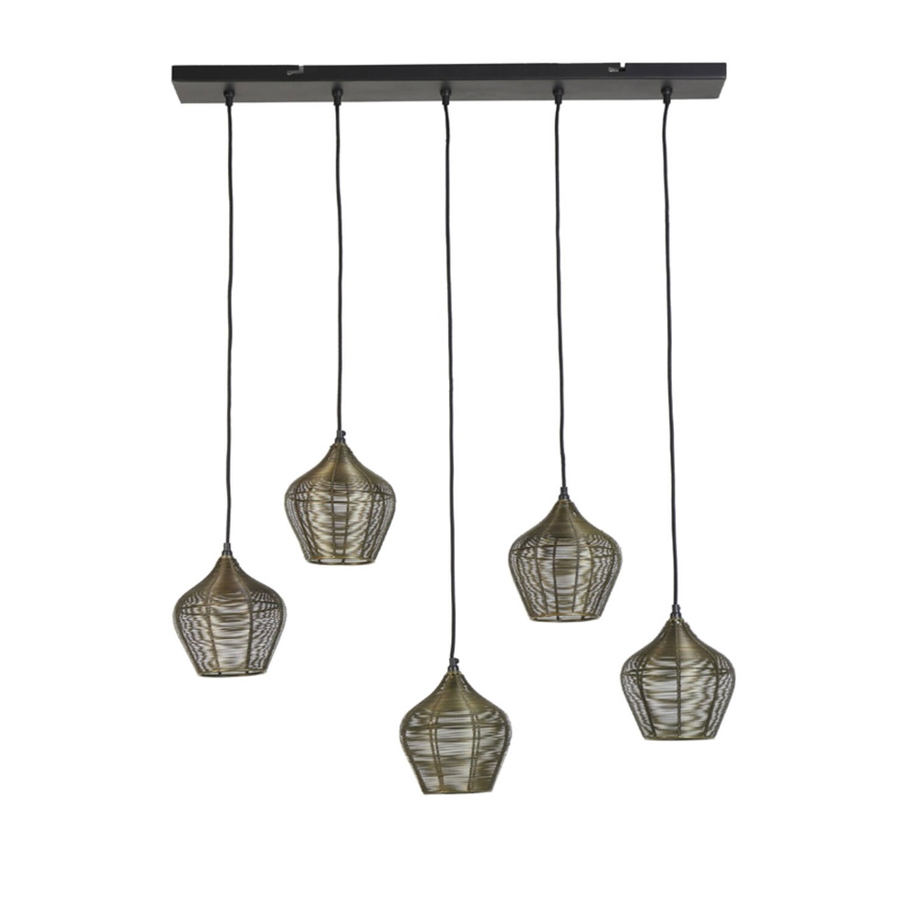 Light & Living Hanglamp Alvaro 5-lichts brons - 2956818