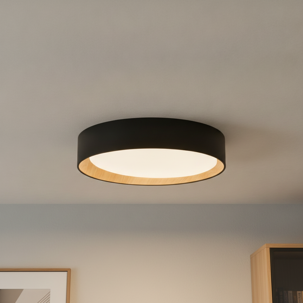 Lyora Plafondlamp Stake zwart Ø 35cm - 110496