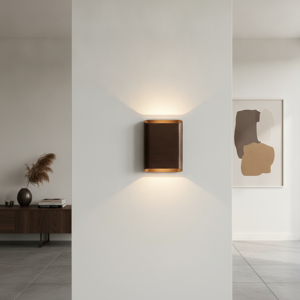 Artdelight Wandlamp Diaz L Brons geborsteld - WL DIAZ-L BG