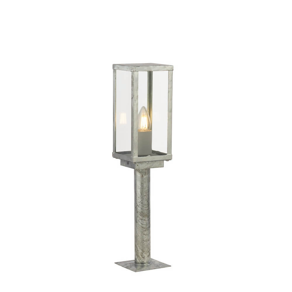 Searchlight Antiek zilveren terraslamp Box II 50cm - 90151-500SI