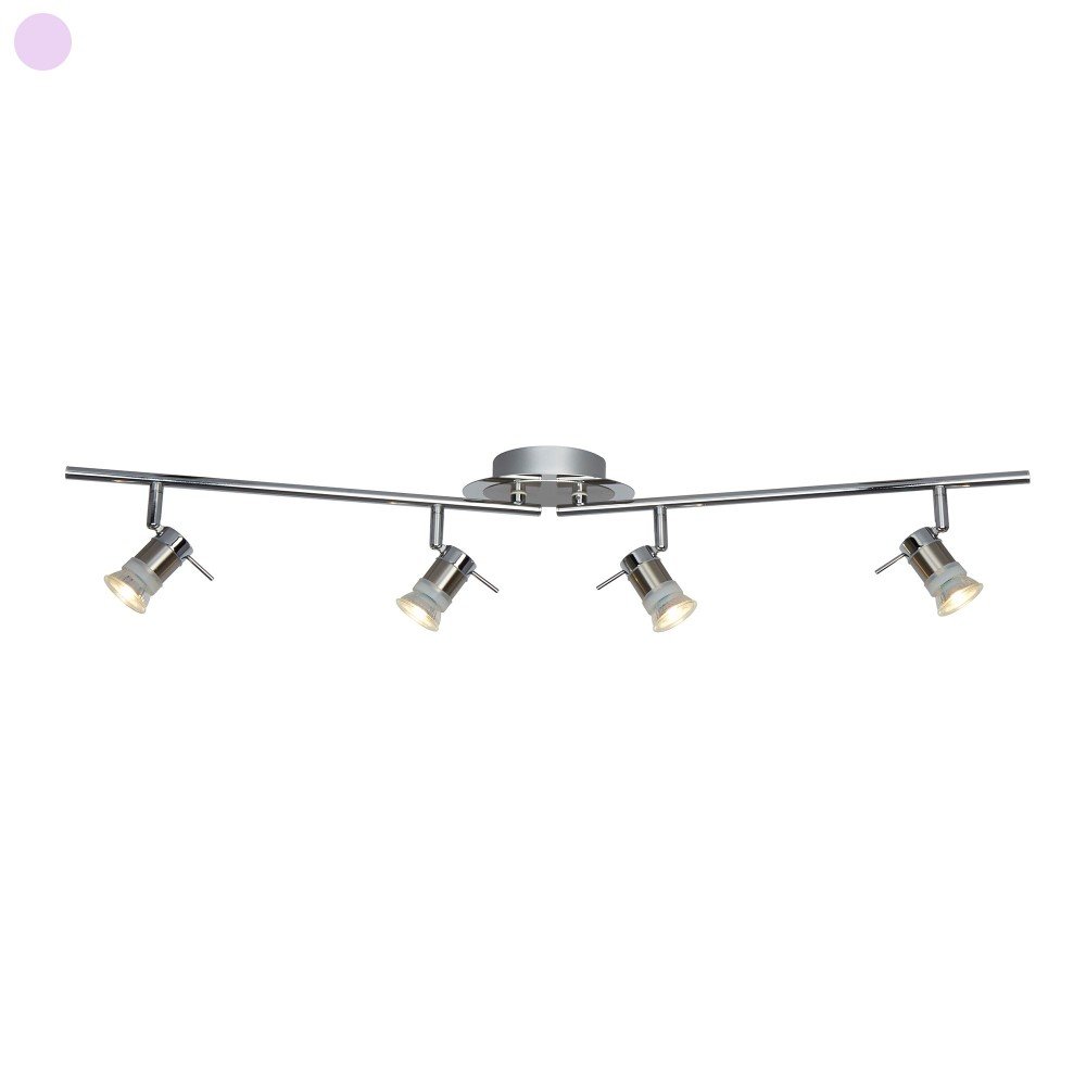 Searchlight Badkamer opbouwspot Aries 4-lichts grijs - 7444CC-LED