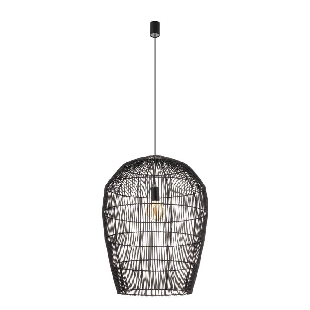 Lyora Rotan hanglampHaiti L Ø 53.5cm zwart - 11168