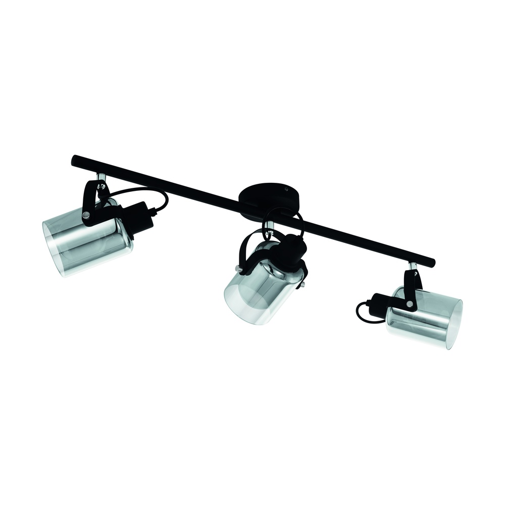 Eglo PlafondlampBerregas 3-lichts zwart met chroom - 780474