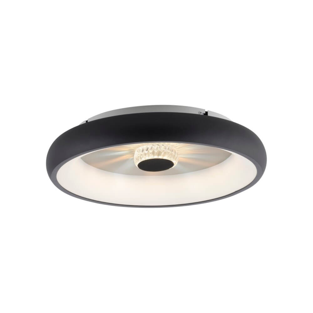 Just Light Ronde plafondlampVertigo zwart Ø 46,5cm - 14384-18