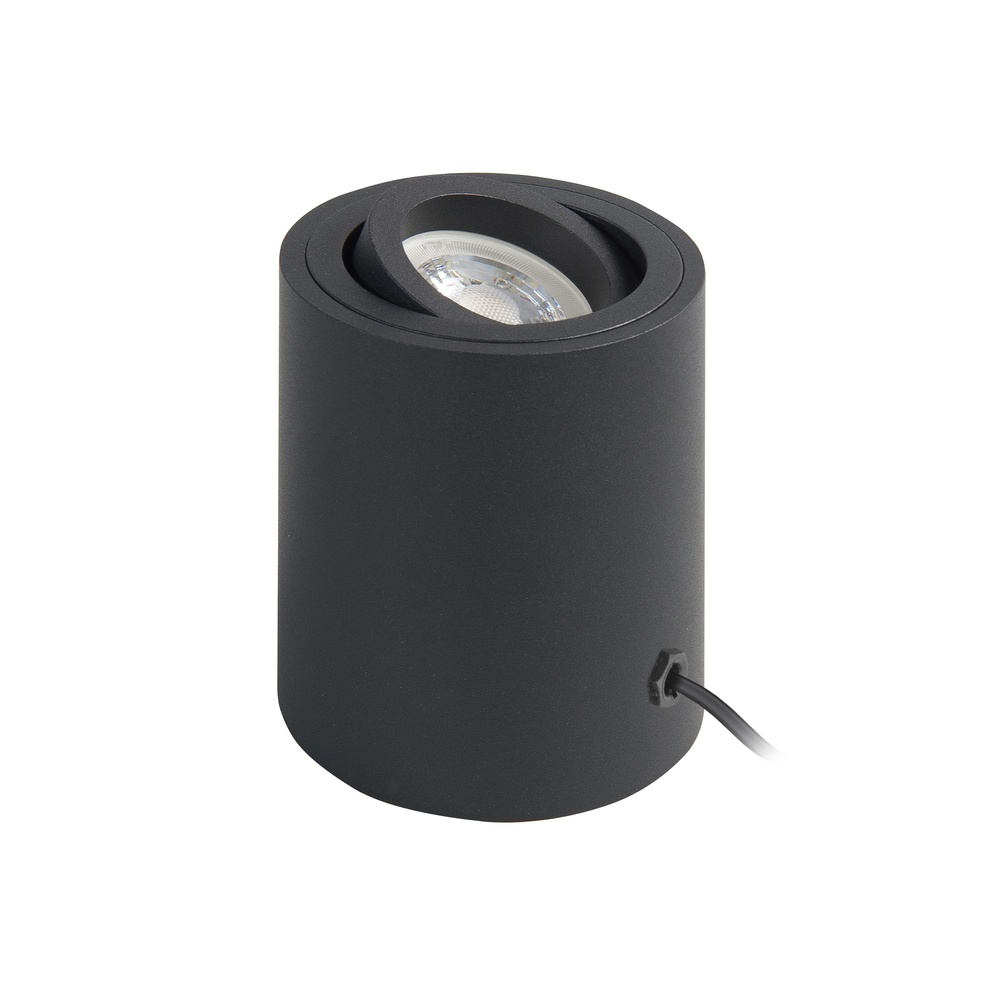 Highlight Strakke tafellamp Rebel rond zwart Ø 8cm - T1451.01