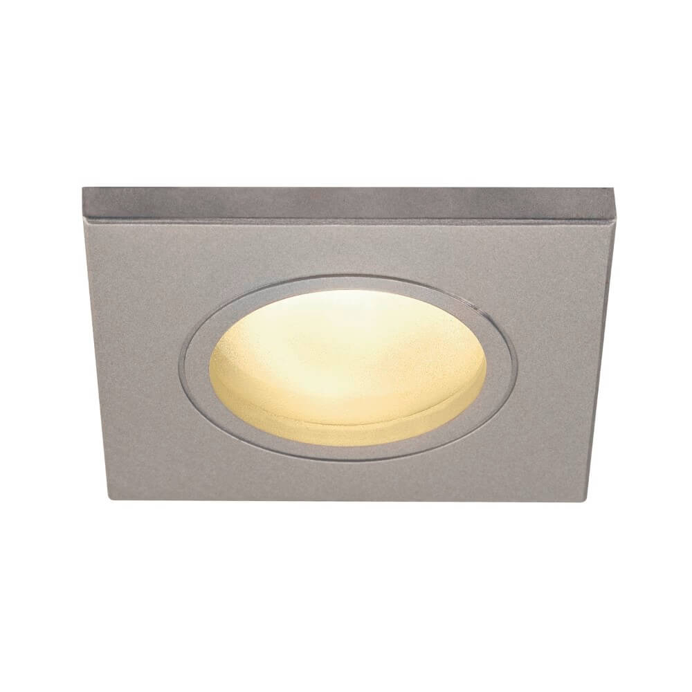 SLV Inbouwspot Dolix Out GU10 Square voor buiten grijs - 1001171