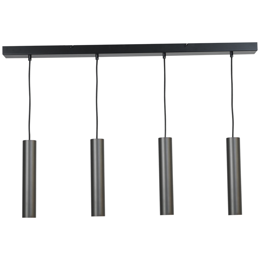Masterlight Eetkamer hanglamp Run 4-lichts zwart - 2381-05-05-100-4