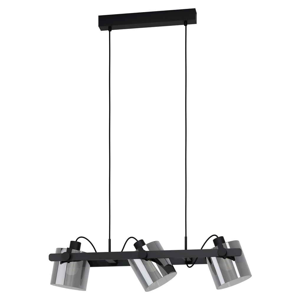 Eglo HanglampHornwood 2 zwart 3-lichts - 780478
