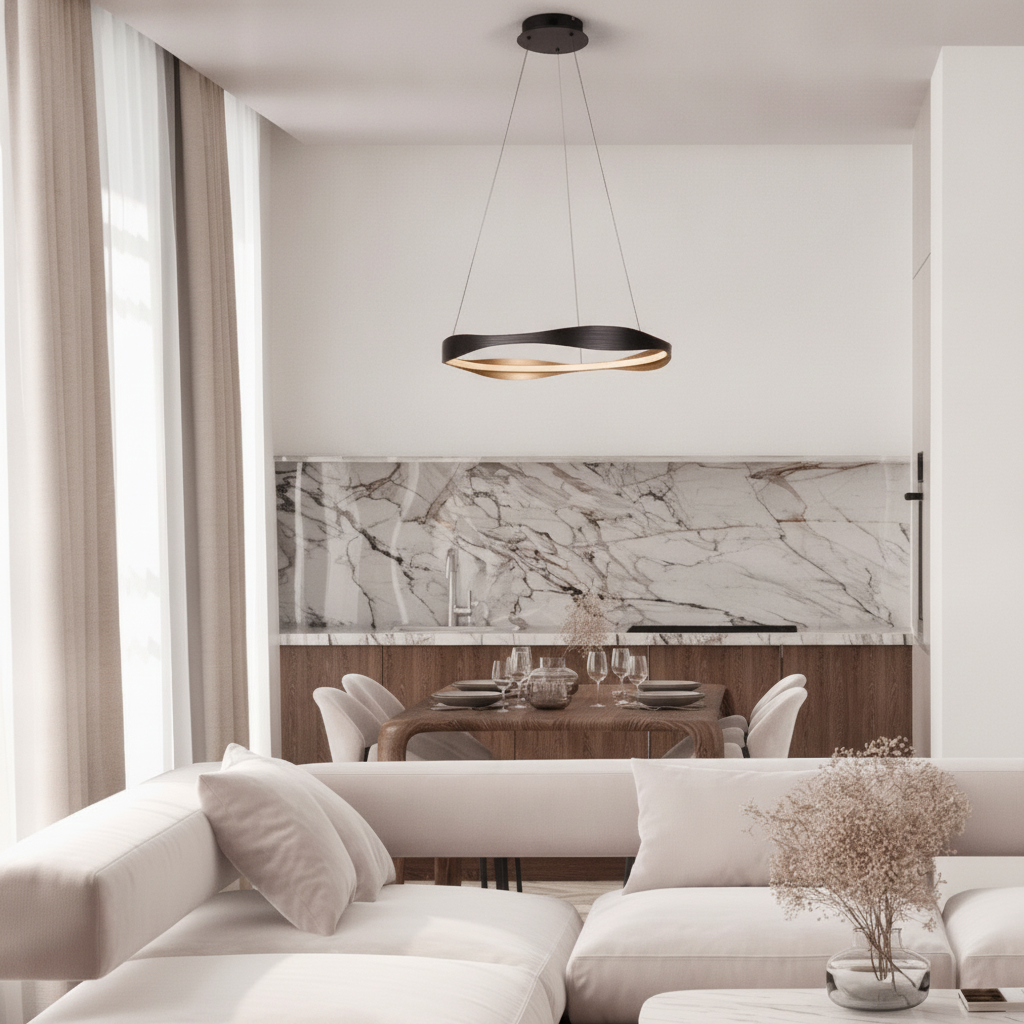 Lyora Design hanglamp Dobi Ø 60cm zwart met goud - 110926