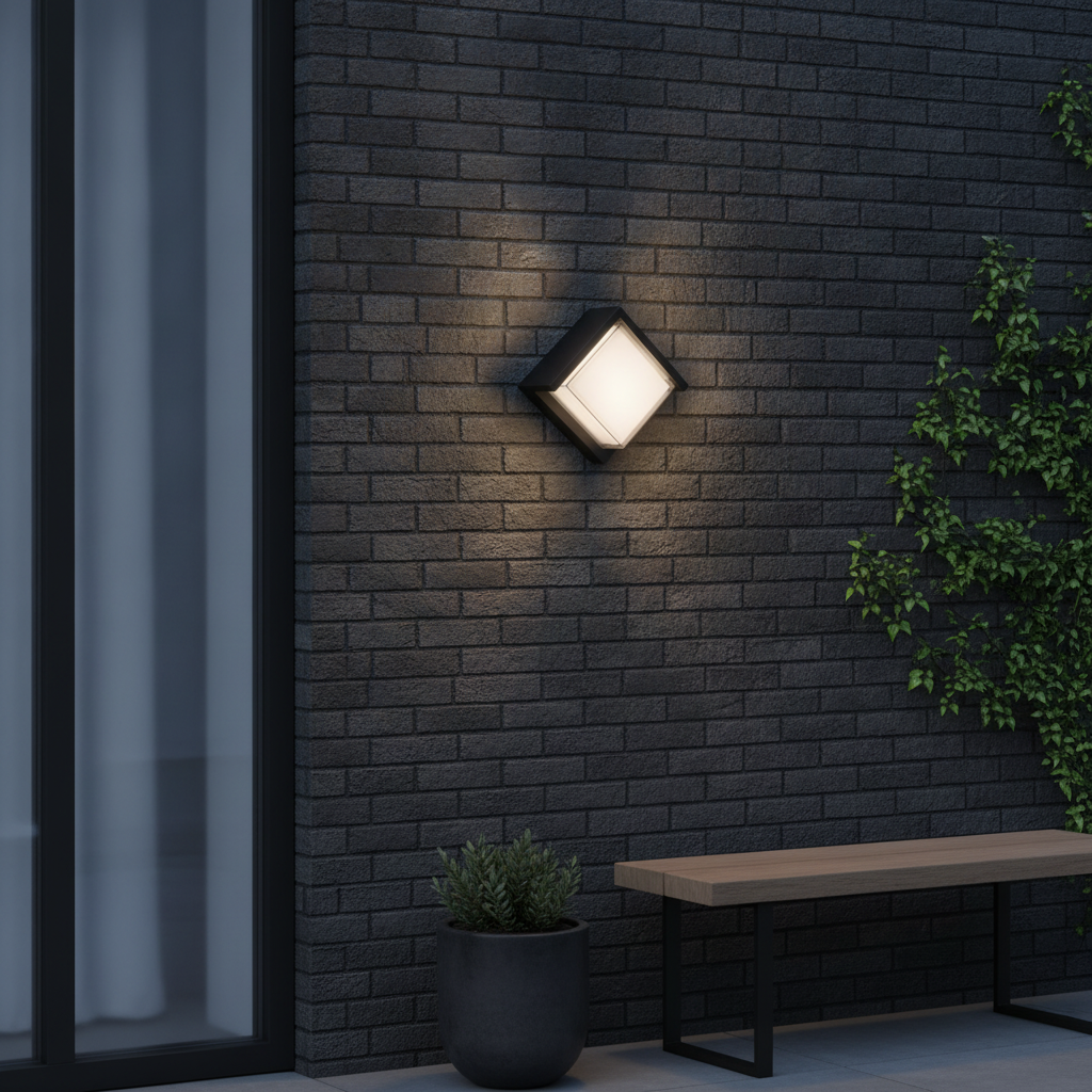 Lyora Design wandlamp Max vierkant grijs - 108432