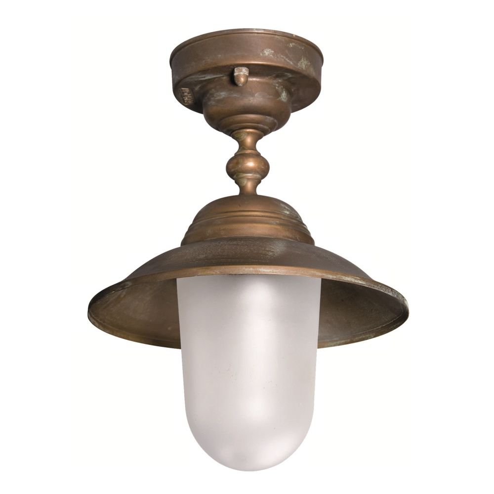 Franssen Plafond stallamp Maritime landelijk 22cm koperbruin - 231973