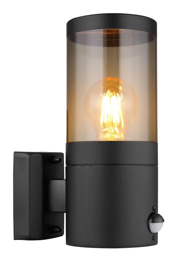 Globo Zwarte buitenlampXeloo met sensor - 32014BSS afbeelding