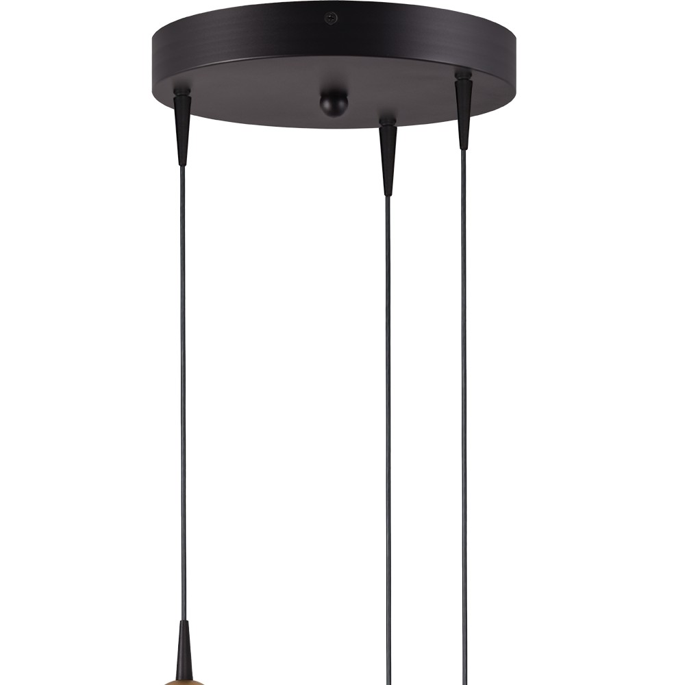 3-lichts hanglamp Talana zwart met goud Ø 17cm DTW Masterlight 8718121348629